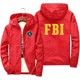 thumbnail image 3 of Nueva moda cremallera hombres mujeres sudaderas con capucha chaqueta estampado del FBI deporte Hip Hop Casual con cremallera Unisex de manga larga chaqueta con capucha abrigo Top 7XL, 3 of 5