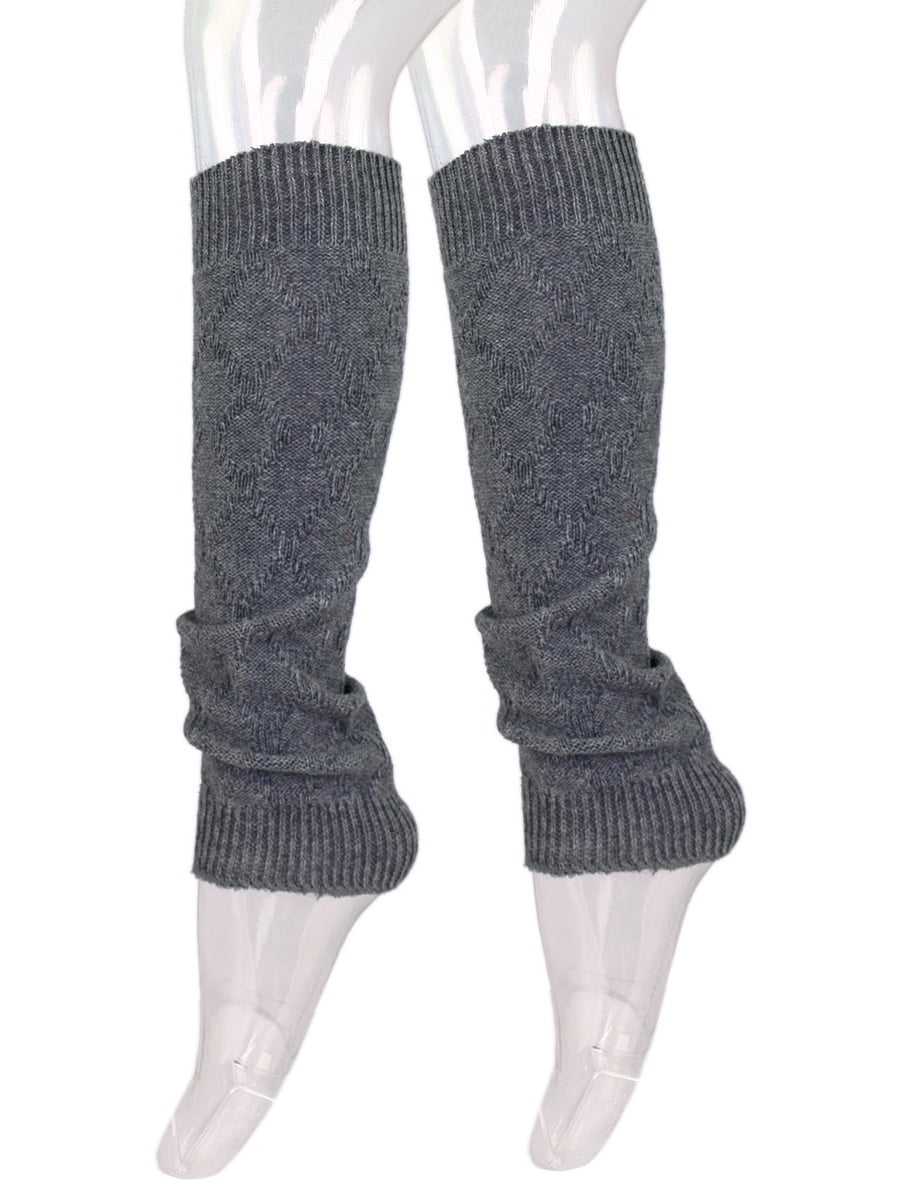 Premium Solid Color Soft Diamond Knit Leg Warmers