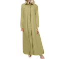 thumbnail image 1 of asddcavvf Robes pour Femmes Robe Décontractée à Manches Longues Col Rabattu Couleur Unie Boutonnée, 1 of 5