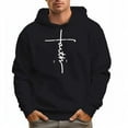 thumbnail image 4 of Men's Cotton FAITH LETTERS Hoodie 330g Thick Pocket Hood, 4 of 16