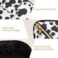 thumbnail image 5 of FORMRS Makeup Bag Travel Cosmetic Organizer for Women Fold Flat Zipper Pouch with Handle, Cow Spots, 5 of 8