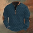 thumbnail image 1 of Blusas y camisas de manga larga con cuello redondo Sudadera con capucha de cuello redondo para hombre Jersey estampado Blusa de poliéster de manga larga para hombre, 1 of 4