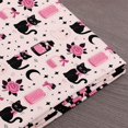 thumbnail image 4 of Erosebridal Pink Gothic Halloween Fabric by the Yard 2 Yards, Black Cat Ghost Rose Potion Pattern Sewing Fabric, 4 of 7