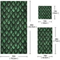thumbnail image 3 of Dreamtimes 3D Green Dragon Scales Soft Set of 3 Towels, 1 Bath Towel+1 Hand Towel+1 Washcloth, Ideal Decor for Bathroom, Hotel, Gym, Spa and Beach, 3 of 5
