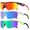 Black+Red/White Dot+Blue/Transparent+Green, variant on AOMASTE Kids Sunglasses Youth Baseball Sunglasses for Boys Girls 3-12 Polarized Sun Glasses UV400 Protection Sports Goggles