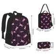 thumbnail image 2 of Pofeuu Breast Cancer Awareness3 Print Backpack Travel Backpacks With Lunch Bag Pencil Bag Set 3 pcs Set Cartoon Backpack, 2 of 7