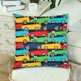 thumbnail image 3 of YUSDECOR Colorful Racing Cars In Street Pillowcase Pillow Protector Cushion Cover 18x18 inch,Set of 2, 3 of 3