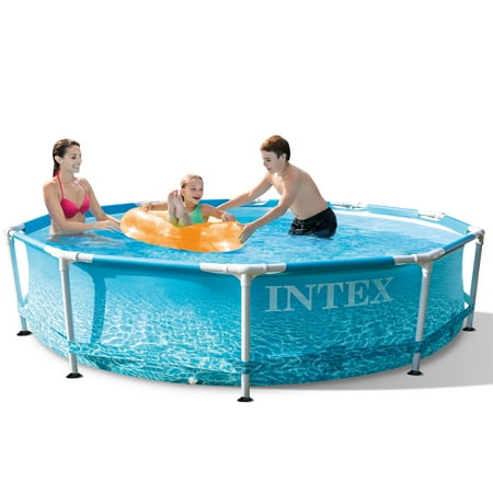 intex beachside swiminn metallrahmen schwimbad estrutura