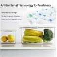 thumbnail image 3 of shiyou-Vegetable Fruit Storage Containers,3 Pcs Set Fresh Produce Saver with Lids and Vents,Stackable Salad Lettuce Keeper for Refrigerator or Easy Carry,BPA-free Stay Fresh Containers,5.7L&1.7L&1.7L, 3 of 4