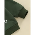 thumbnail image 4 of Toddler Baby Girl Boy St. Patricks Day Outfit Sweatshirts Long Sleeve Crewneck Letter Clover Print Loose Pullover Clothes, 4 of 6