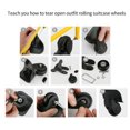thumbnail image 3 of Silent Operation Dual Bearing Luggage Wheel Replacement Kit, Smoother Rotation, Heavy Duty, Durable, Easy Installation For Trolley Case Suitcase, 3 of 8