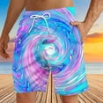 thumbnail image 2 of ZCFZJW Mens Hawaiian Swim Trunks Tie Dye Gradient Print Quick Dry Bathing Suit Swimming Board Shorts Big and Tall Regular Fit Summer Drawstring Elastic Waist Short Pants with Pockets Multicolor#04 M, 2 of 7