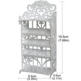 thumbnail image 2 of Mini zapatero de plástico, estante blanco, muebles para casa de muñecas, accesorios para muñecas, 2 of 8