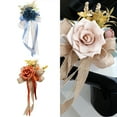 thumbnail image 2 of Elegant Artificial Flower Bowknots Faux Flower Wedding Car Decors Set for Glasses and Door Elegant Embellishment, 2 of 9