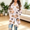 thumbnail image 2 of IYYVV Halloween Cardigan Pumpkin Goast Witch 2026 Halloween Sweaters for Women Long Sleeve Oversized Cardigan Complexion 2XL, 2 of 7