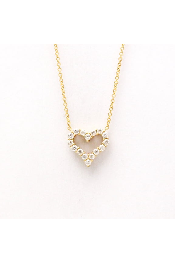 Pre-Owned Tiffany Sentimental Heart Necklace Mini Pink Gold (18K) Diamond Women,Men... (Good)