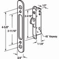 thumbnail image 2 of Mortise Lock, 4-5/8 in., Steel, 45 Degree Keyway, Round Faceplate, Spring-Loaded, 2 of 4