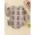 thumbnail image 3 of Cenuakty Baby Christmas Romper Long Sleeve Crew Neck Cow Print Bodysuit Newborn Winter Playsuit, 3 of 9