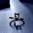 thumbnail image 4 of Visland 4 Pcs Crochet Ring Adjustable Metal Yarn Guide Crochet Rings Set Cat-shaped Knitting Tension Ring for Home, 4 of 8