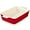 Red, variant on 4.4 QT baking tray, large casserole dish in 9x13 oven, ceramic baking tray, deep with handles for baking, durable microwave safe