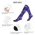 thumbnail image 5 of Lsque Skull daisy purple Pattern Sport Compression Socks for Men & Women 15-20 mmHg Knee High Nurse Pregnant Running Medical and Travel Athletic, 5 of 6