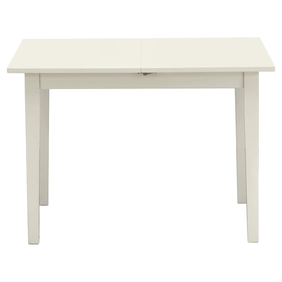 East West Furniture Norfolk Rectangular Wood Dining Table in Linen White
