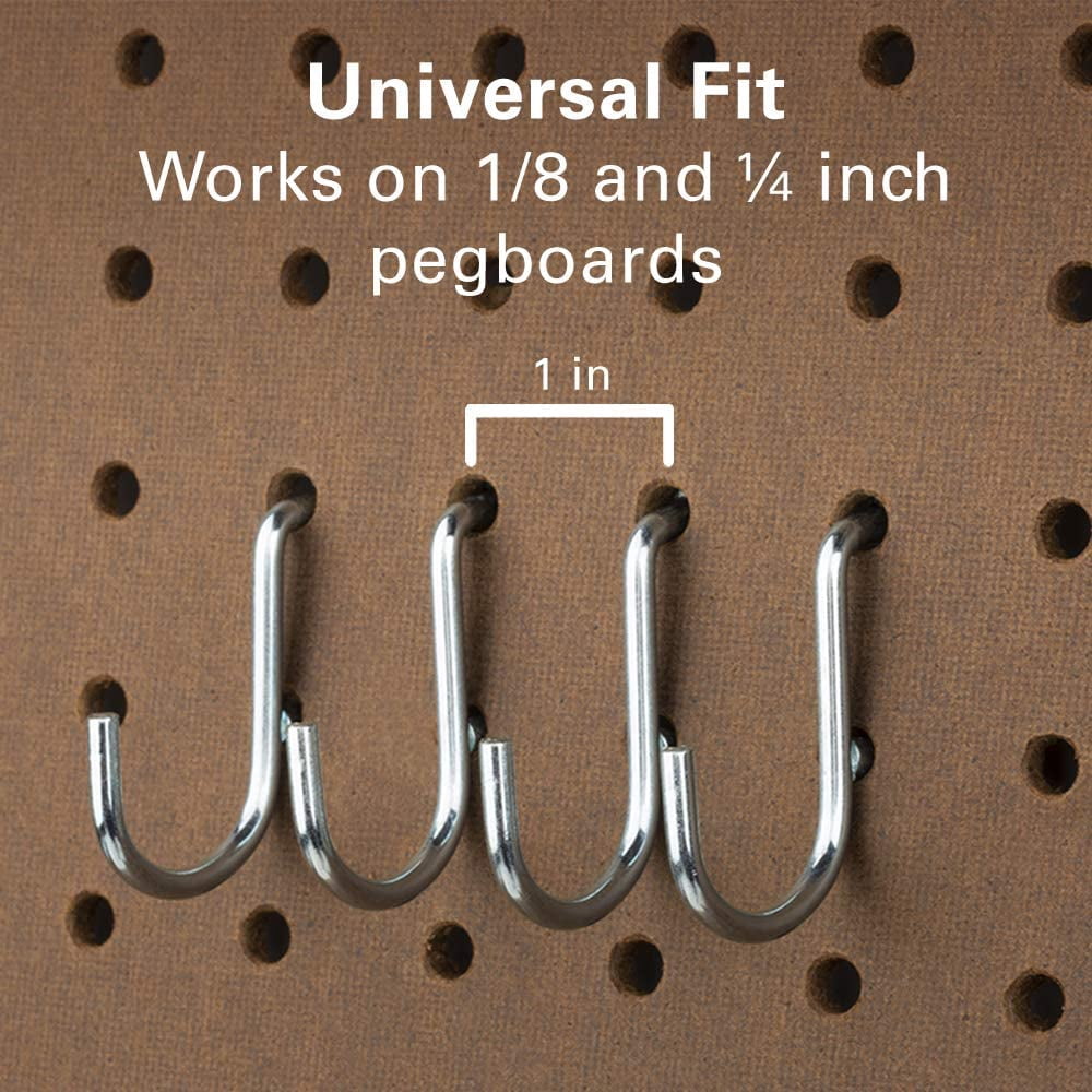 RGHJAR-51-Piece Pegboard Hook Set S819-841 - Multi-Tool Rack for Garage Storage, Workbench and Garage Organizer, Pegboard Accessories in Zinc for 1/8 in and 1/4 in Pegboard