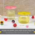thumbnail image 4 of Silicone Cup Lids Drop Cup Cover 8 Set Anti-Dust Airtight Seal Mug Cover Silicone Drink Bowl Lids H, 4 of 5