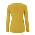 thumbnail image 6 of Seductiva Spring Tops Women's Long Sleeve Shirts Workout Women's V Neck Long Sleeve Solid Color Pullover Women with A Base Shirt Spring and Autumn Loose Top Breathable & Easy Care Fabric Basic Tees, 6 of 9