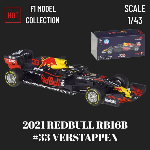 Bburago-nuevo modelo de coche F1 2022 con casco, escala 1:43, Red Bull Racing RB18, Ferrari, Mercedes Mclaren, Alfa Romeo, juguete de Fórmula 1 Fivean unisex
