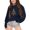 Navy, variant on Girls Winter Hoodie Long Sleeve Round Neck Printed Pullover Warm Outerwear Coat Black 7-8 Years