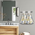 thumbnail image 6 of GZHJMY Floral Bee Hanging Kitchen Towels - Sunflower Daisy Flowers Hand Towels with Loops Set of 2 Honeycomb Dish Towel Washcloth Botanical Tie Towel for Bathroom, 6 of 7