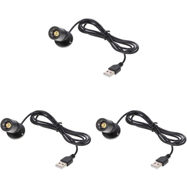 HELIAHO LED Under Cabinet Lighting of 3 Showcase Small LED Spot Light Indoor USB Small LED Spotlight USB- Powered Small Spotlight for Spotlight- USB Powered CJ911-61199
