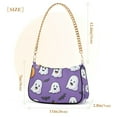 thumbnail image 3 of FORMRS Womens Shoulder Bag with Chain Strap Clutch Purse Cute Tote Handbag, Halloween Ghosts Purple, 3 of 7