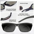 thumbnail image 4 of "The Competitor" Lightweight Precision Sport Wrap Polarized Bifocal Sunglasses Featuring High Definition Lenses - 2 Pair Jet - 3.00, 4 of 5