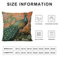 thumbnail image 5 of ARISTURING  Peacock Bird Floral Euro Sham Pillow Covers Chinoiserie Pillow Case Asian Animal Throw Pillow Blush Cushion Cover Decorative Pillowcase Home Decor for Couch Bedroom Living Room, 5 of 5