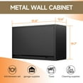 thumbnail image 5 of Metal Wall Cabinet, Garage Wall Cabinet with Adjustable Shelf and Flip-Up Door, 31.5” W Metal Tool Cabinet, Wall Mounted Cabinet for Kitchen,Garage,Workshop, Assembly Required, 5 of 9