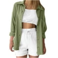 thumbnail image 2 of LEBONYARD Womens Outwear Jackets Winter Fashion 2024,Women's Long Sleeved Shirt Top Army Green S, 2 of 4