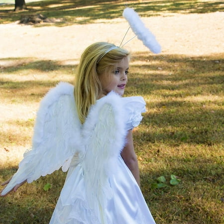 Zucker White Angel Fairy Costume Wings - Small Adult and Teens Halloween Costume & Cosplay Feather Wings