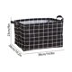 thumbnail image 3 of Grandes cuadrados Caja de almacenamiento de telas Cesta plegable de ropa sucia con asas 38x26x23cm | Cesta organizadora transpirable para juguetes Ropa Estanterías Armarios Negro Gris Blanco, 3 of 6