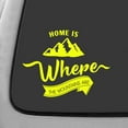 thumbnail image 1 of Home Is Where The Mountains Are Decal Sticker | 7-Inches By 5.3-Inches | Yellow Vinyl, 1 of 1