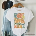 thumbnail image 6 of Boho Floral Mama T-Shirt, Natural and White Tee Large Flowers for Modern Moms, 6 of 8