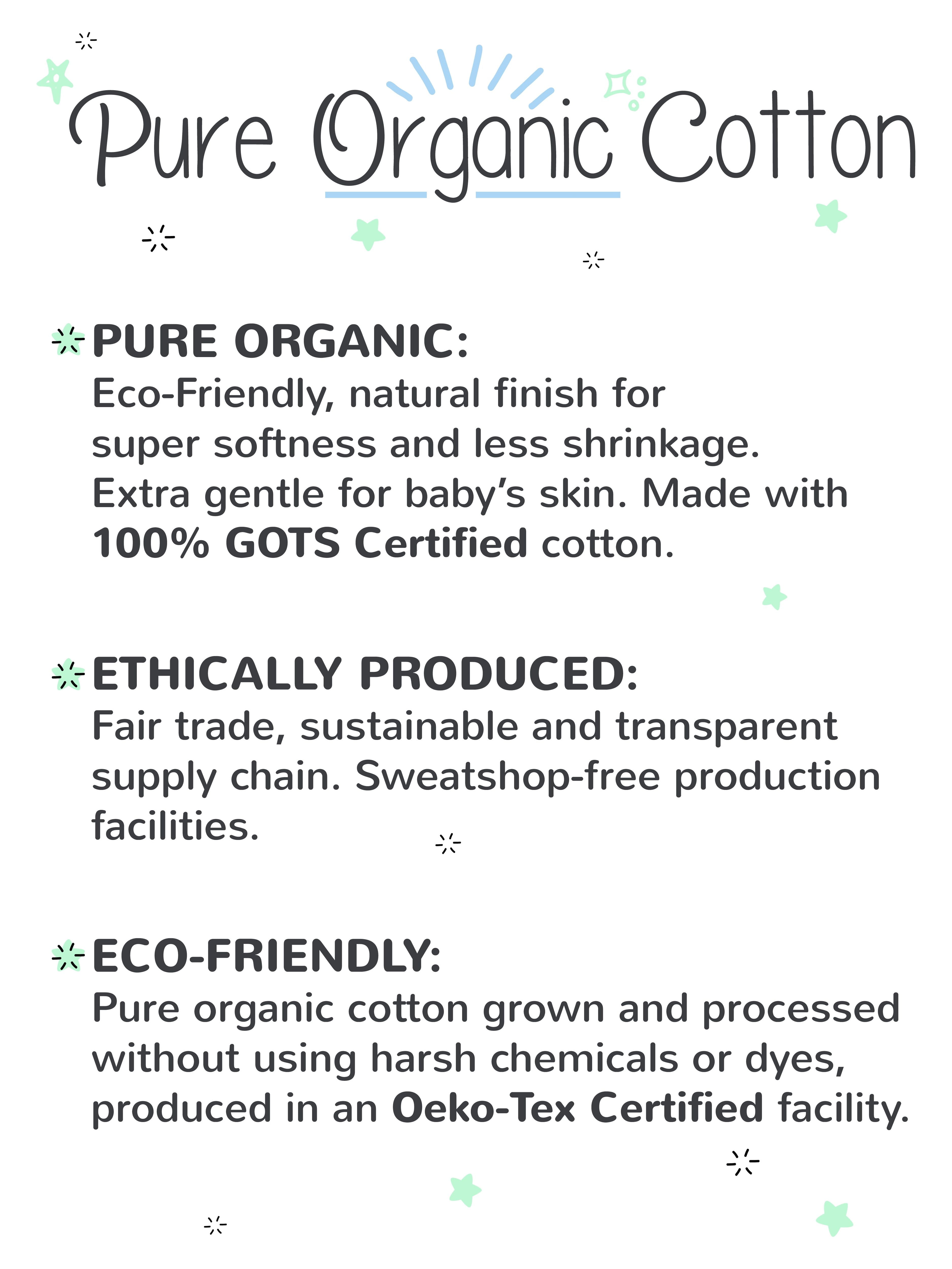 Little Star Organic Baby Girl 5 Pk Sleeveless & Short Sleeve Bodysuits, Size Newborn-24 Months