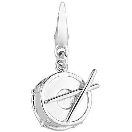 Women's Sterling Silver Snare Drum Clip-On Charm