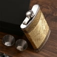 thumbnail image 3 of RENACLIPY Portable Golden Stainless Steel Hip Flask with Leak Proof Lid for, 3 of 6