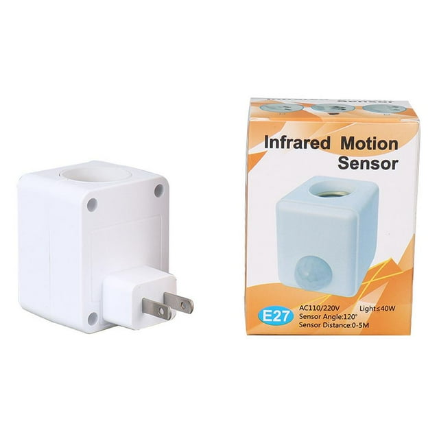 PC Lamp Base with Infrared Motion Sensor - Ideal for E27 LED Bulbs in Various Settings
