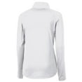 thumbnail image 3 of Women's Cutter & Buck White Buffalo Bills Throwback Logo Adapt Eco Knit Stretch Recycled Half-Zip Pullover Top, 3 of 3