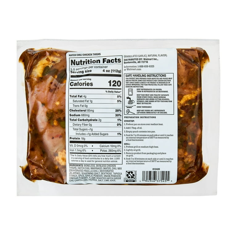 Marketside Hatch Green Chili Chicken Thigh, 14 oz