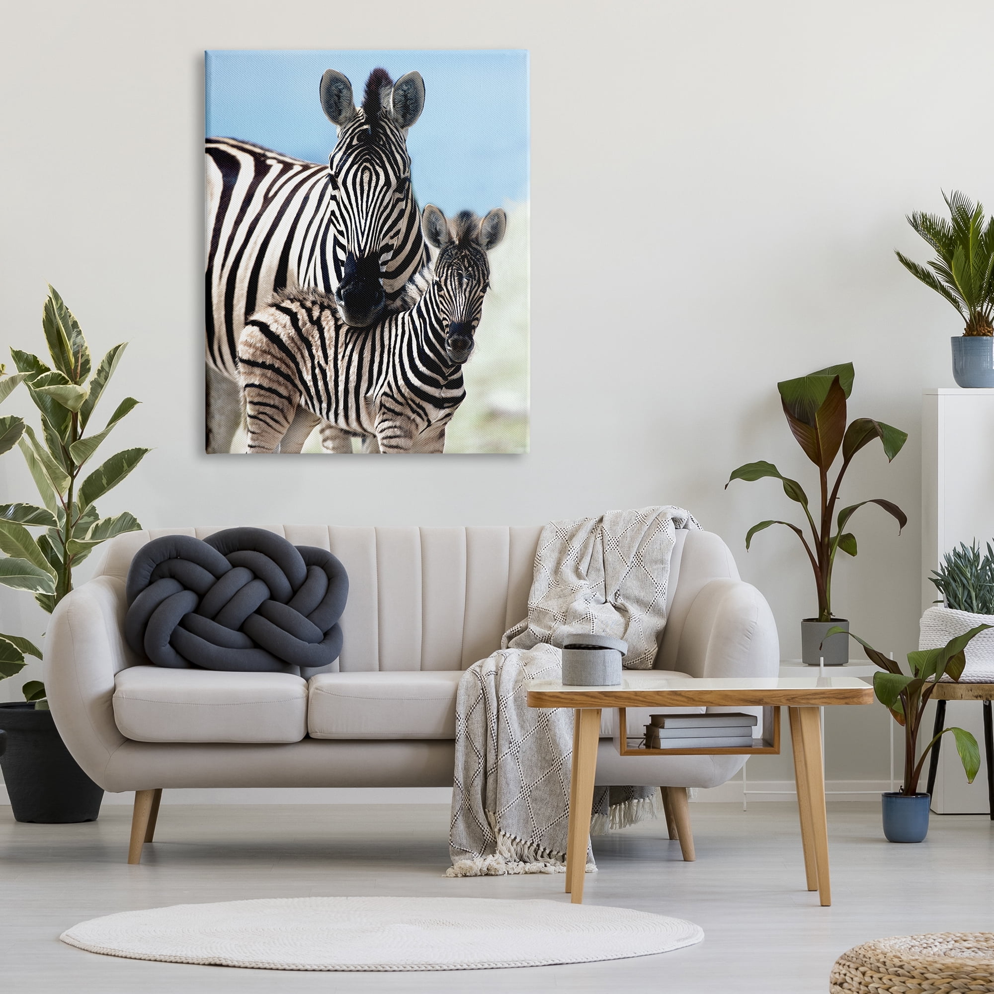 Stupell Industries Uplifting Zebra Family Mother Child Savanna Animals Photograph Gallery Wrapped Canvas Print Wall Art, Design by Danita Delimont