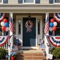 thumbnail image 4 of Fmxomd 4th of July Wreath for Front Door, Red White and Blue Patriotic Wreath, Artificial Memorial Day Independence Day Decor for Farmhouse Home Indoor Outdoor, 4 of 9